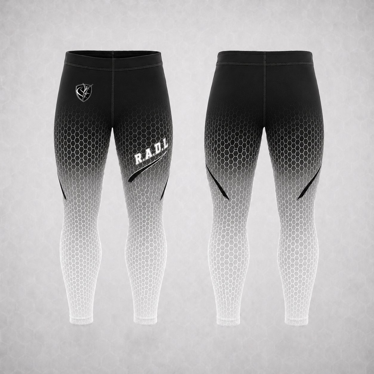 RADL Black/White Full-Length Tights