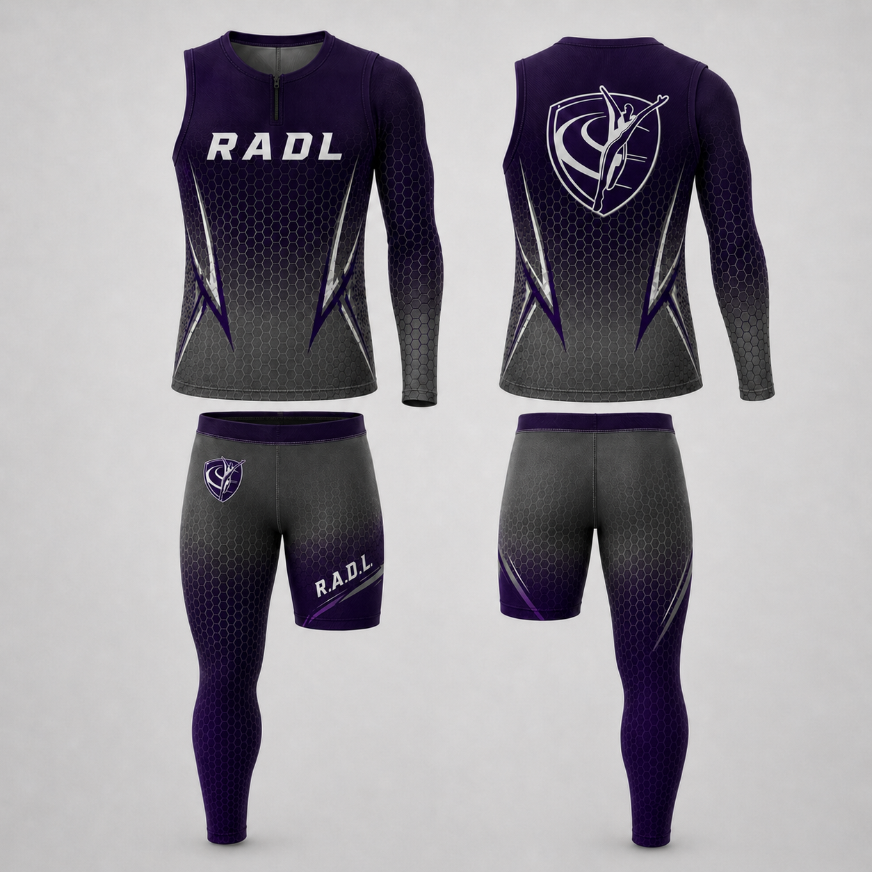 RADL Purple/Gray One-Arm One-Leg Uniform
