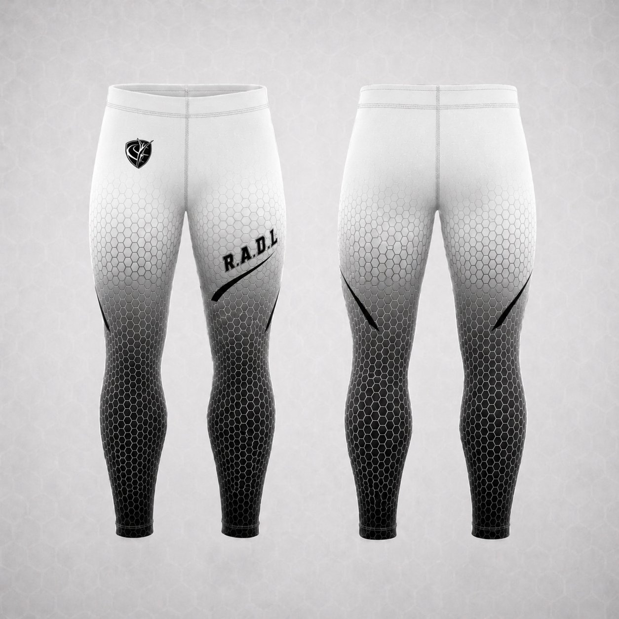 RADL White/Black Full-Length Tights