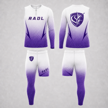 RADL White/Purple One-Arm One-Leg Uniform