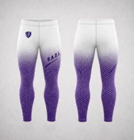RADL White/Purple Full-Length Tights